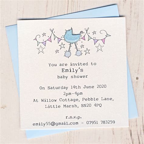 personalised baby shower invitation pack  eggbert daisy