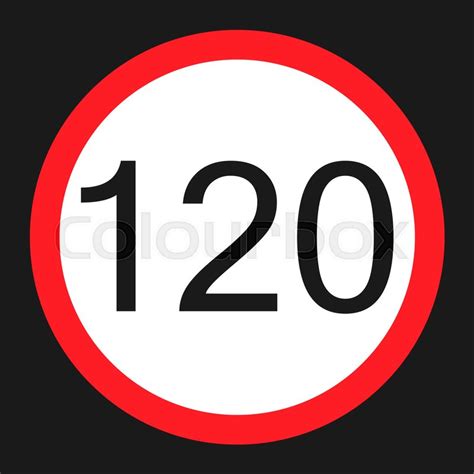 maximum speed limit  flat icon stock vector colourbox