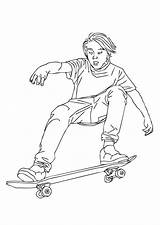 Skateboard Colorare Skate Sullo Patinar Malvorlage Skaten Andare Ausmalbilder Patiner Educolor Scarica Schulbilder Descargar Educima sketch template
