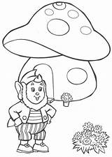 Noddy Coloring Pages Mushroom Per sketch template