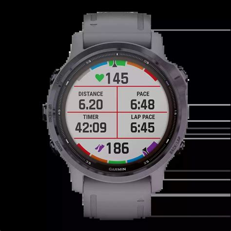 Garmin Fēnix® 6s Pro Solar Gps Multisport Smartwatch Grey Purple