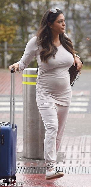 pregnant casey batchelor shows off her burgeoning bump daily mail online