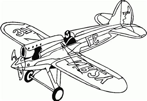 ww airplane pages coloring sketch coloring page