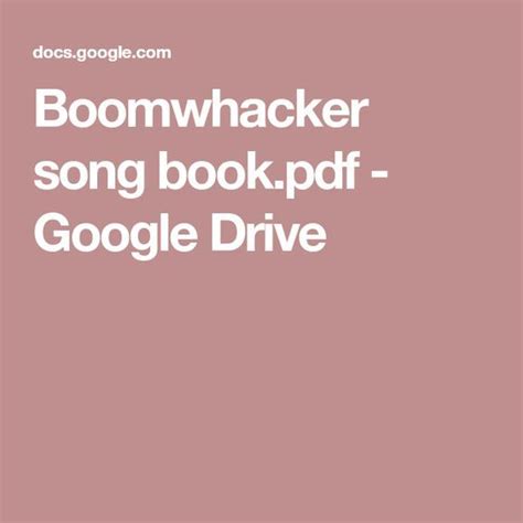 boomwhacker song bookpdf google drive boomwhackers songs