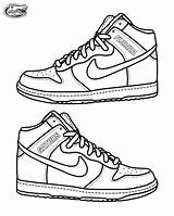 Coloring Tennis Pages Shoes Shoe Nike Printable Comments sketch template