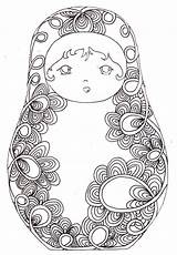 Coloring Pages Coloriage Adult Matryoshka Dolls раскраски Paper матрешка рисунки для Printable Colouring Doll раскрашивания Kids выбрать доску Embroidery sketch template