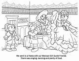 Fiesta Coloring Mexican Glorious sketch template