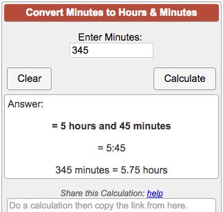 minutes  hours converter