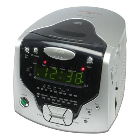 roberts radios cr  band dual alarm stereo clock radio  cd