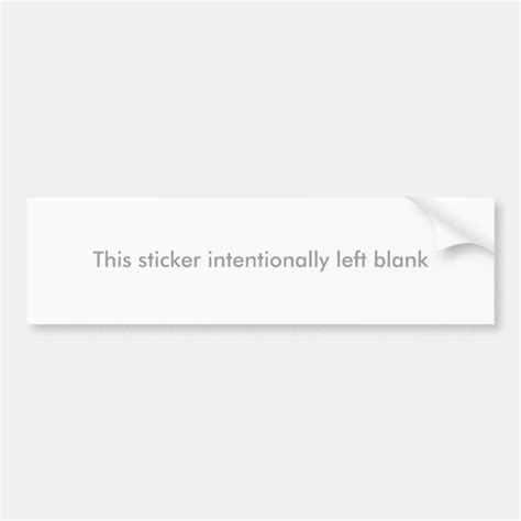 blank bumper sticker zazzlecom