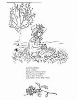 Coloring Miss Muffet Little Swamp Pages Girl Printable Sitting Garden Rhymes Nursery Categories Silhouettes 1100px 03kb sketch template