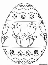Egg Coloring Flowers Easter Pages Printable sketch template