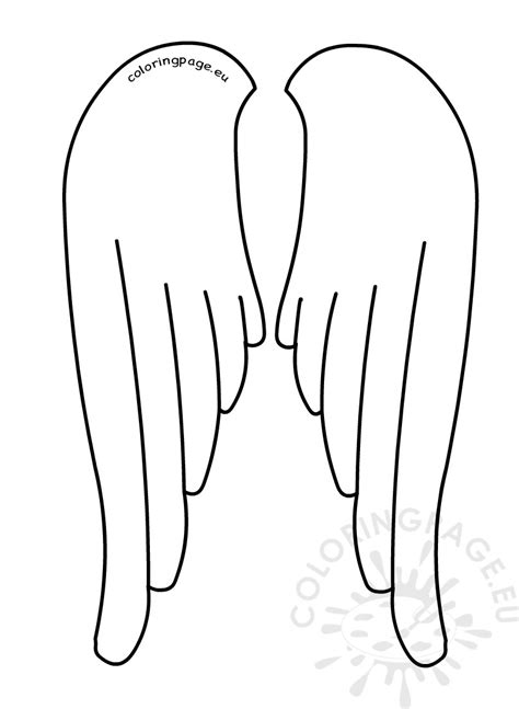 angel wing template printable printable world holiday