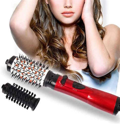 rotating hot air brush for short hair 3 in 1 one step ionic hair dryer