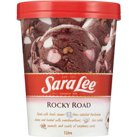 Sara Lee Ice Cream Indulgence Rocky Road Overload 1l Tub Woolworths