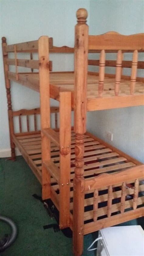 sturdy pine bunk beds bargain  quick sale suitable  adults   ft tall  fulham