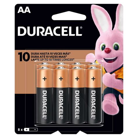 duracell pilas alcalinas aa paquete  unid wong