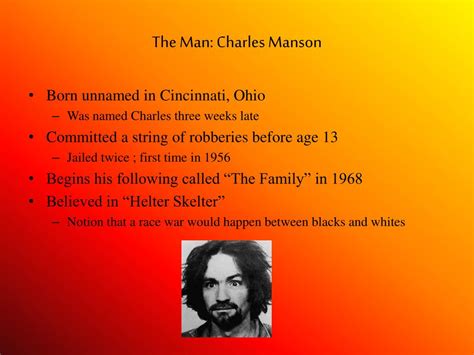 Ppt Helter Skelter The Story Of Charles Manson