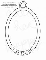 Medal Laboure Miraculous sketch template