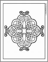 Celtic Coloring Pages Dragon Cross Printable Intricate Irish Print Colorwithfuzzy Color Scottish Getcolorings sketch template
