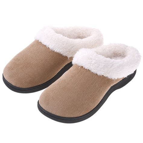 vonmay womens slippers house shoes fuzzy fluffy clog slip  memory