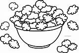 Coloring Bowl Mixing Drawing Wecoloringpage Pages Popcorn Food Choose Board sketch template