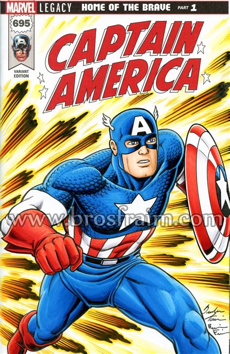 Captain America 695 Sketch Cover In Brendon And Brian