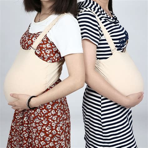 2~3 Month To Twins 8~10 Month Fake Pregnant Belly Silicone Artificial