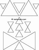 Triangle Coloring Shapes Triangles Leehansen sketch template