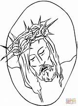 Jesus Coloring Pages Printable Kids Crown Thorns Friday Good Drawing Color Christ Calms Storm Getdrawings Pintables Children Sunday Bible Related sketch template