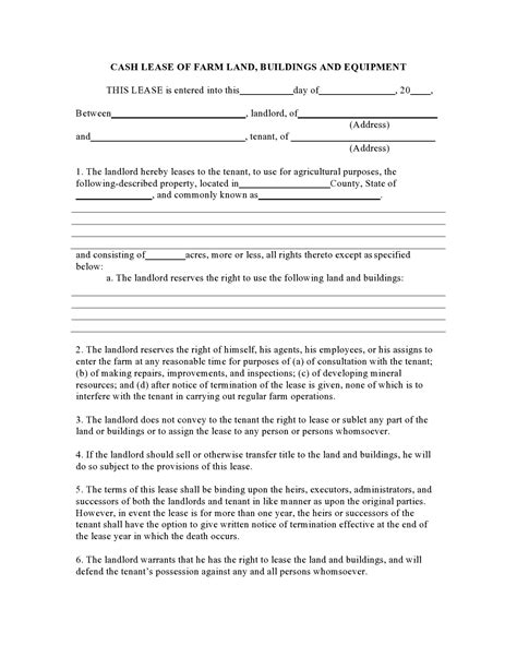 lease agreement template word  florida rental lease
