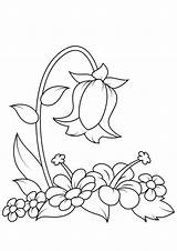 Coloring Flower Pages Easy Print Drawing Embroidery sketch template