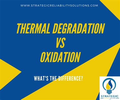 Thermal Degradation Vs Oxidation Strategic Reliability Solutions Ltd