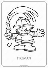 Fireman Printable Firefighter Coloringoo sketch template