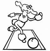 Bowling Coloring Pages Printable Color Cliparts Clipart Childrens Library sketch template
