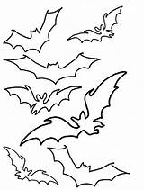Bat Bats Halloween Pages Coloring Stencil Kids Template Printable Clipart Print Color Stencils Patterns Souris Chauve Pochoir Cut Witch Sjablonen sketch template