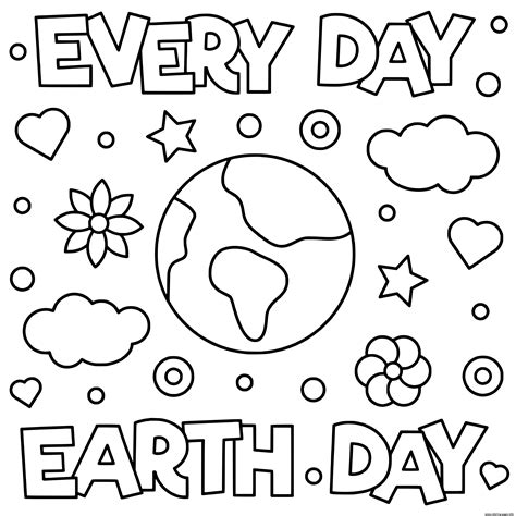 coloring page earth day  earth day printables  kids