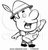 Feather Hat Cartoon Clipart Oktoberfest Waving Man Coloring His Cory Thoman Outlined Vector 2021 sketch template