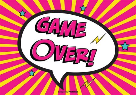 Comic Game Over Vector Illustration Download Free Vector