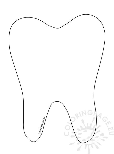 school page    coloring page tooth outline tooth template