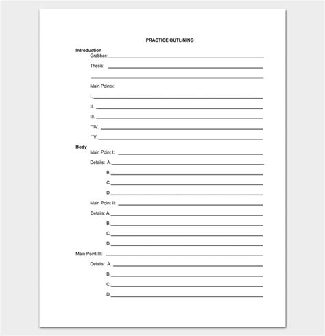 research outline template   word   format