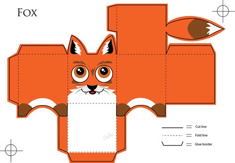 printable fox papercraft printable papercrafts printable papercrafts