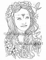 Coloring Pages Adult Grown Ups Sold Etsy Hummingbirds Ember Grayscale Princess Printable sketch template