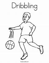 Coloring Dribbling Dribble Handball Drawing Twistynoodle Built California Usa Print Favorites Login Add Noodle sketch template