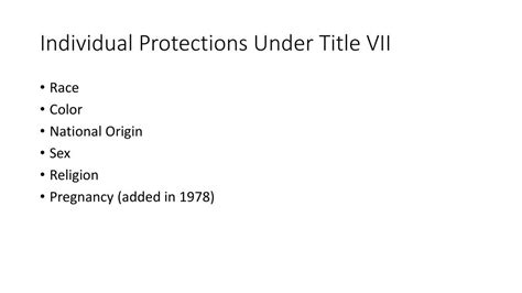 ppt title vii of the civil rights act of 1964 powerpoint presentation
