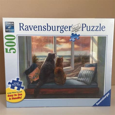 ravensburger puzzle 500 piece cat kitty 149302 window