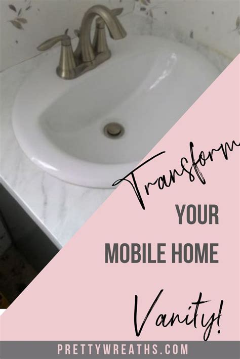 mobile home vanity upgrade       bathroom vanity makeover