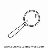 Coloring Magnifying Finder Ultracoloringpages sketch template
