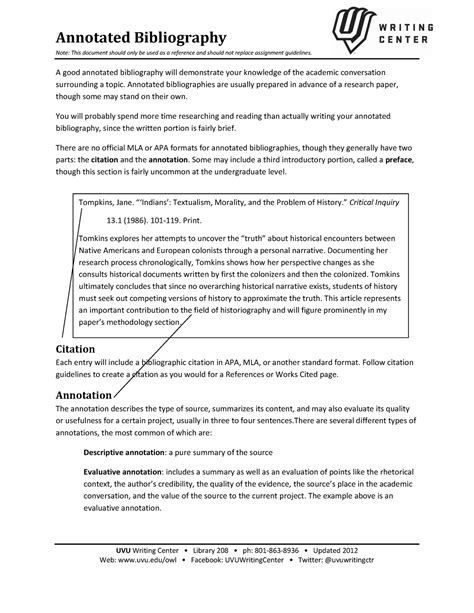 annotated bibliography guide guide  writing   annotated