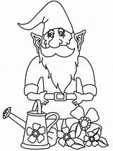 Coloring Pages Fantasy Gnome2 Advertisement sketch template
